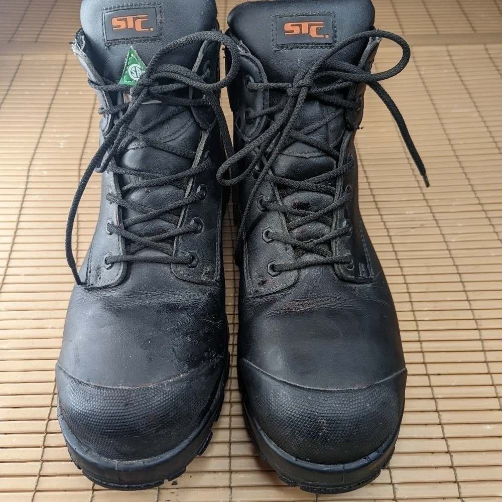 STC 21982-7 Size 13 Men's 6 In Work Boot Steel Toe Work Boot, BlackWith a splas